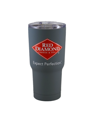 Grey Red Diamond Soft Touch Hot and Cold Tumbler