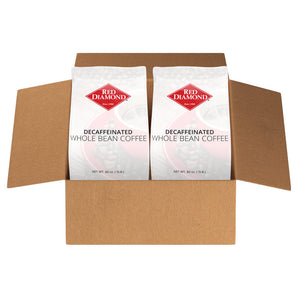 Case of Red Diamond Decaffeinated Whole Bean Coffee