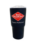 Black Red Diamond Soft Touch Hot and Cold Tumbler