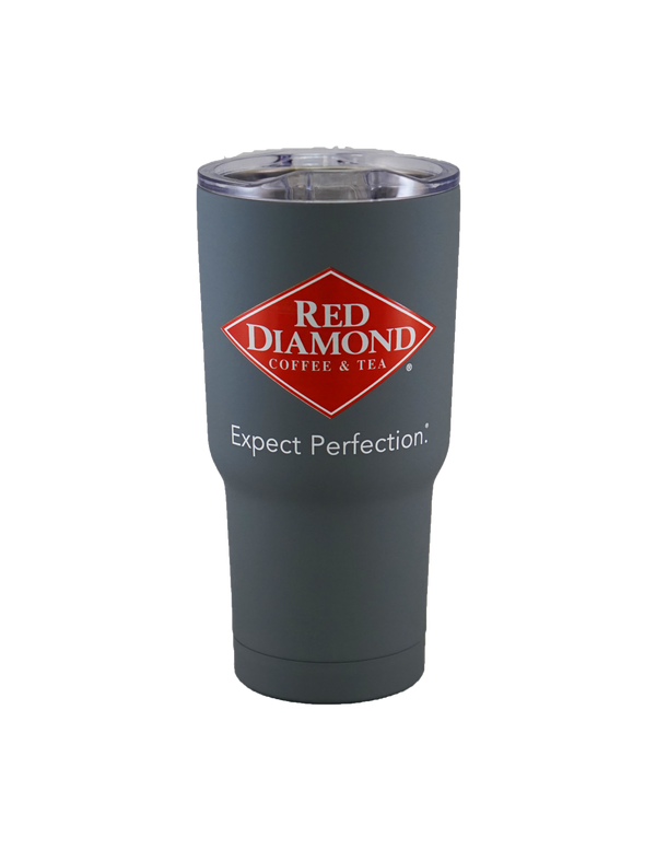 Grey Red Diamond Soft Touch Hot and Cold Tumbler