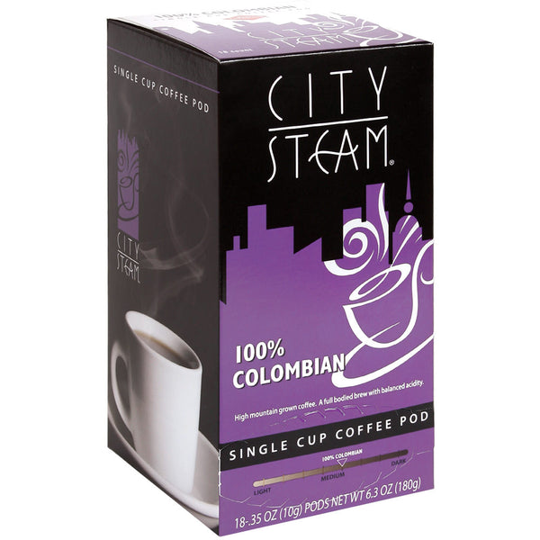 City Steam Colombian Coffee Pods 18 ct