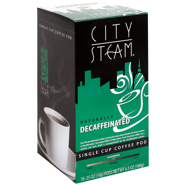 City Steam Decaffeinated Coffee Pods 18 ct