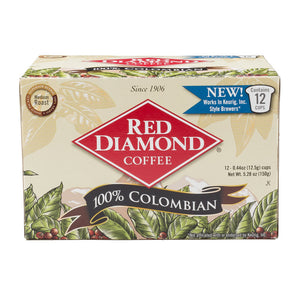 Red Diamond Colombian Single Serve K-cup Coffee 12 ct